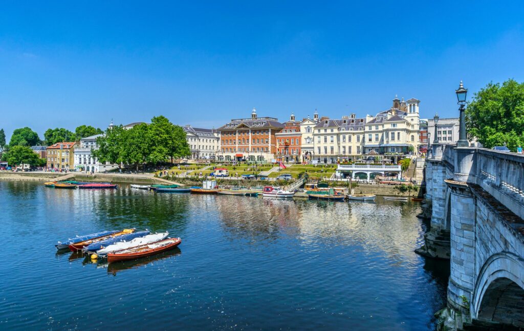 Waterside properties in the London suburb of Richmond