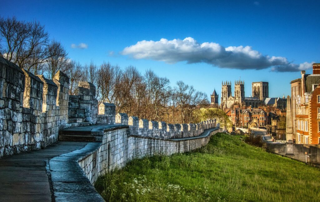 Moving to England from America. York Wall and Minster