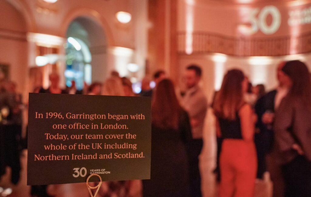 Garrington's 30 year anniversary at The Lansdowne Club